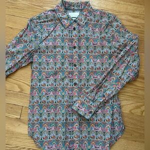 J.Crew Women’s Liberty Print Multicolor Patterned Shirt, size 4 Slim